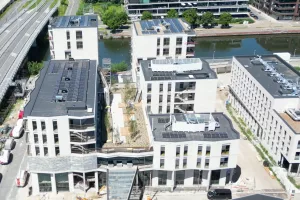 Luchtfoto van Kaai City in Kortrijk