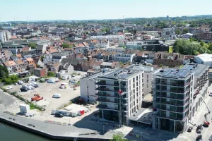 Luchtfoto van Kaai City in Kortrijk