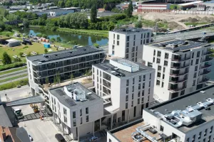 Luchtfoto van Kaai City in Kortrijk