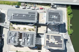 Luchtfoto van Kaai City in Kortrijk