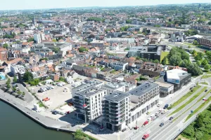 Luchtfoto van Kaai City in Kortrijk